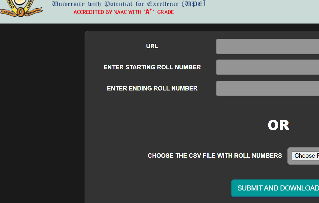 Data Scraping Tool for Osmania University